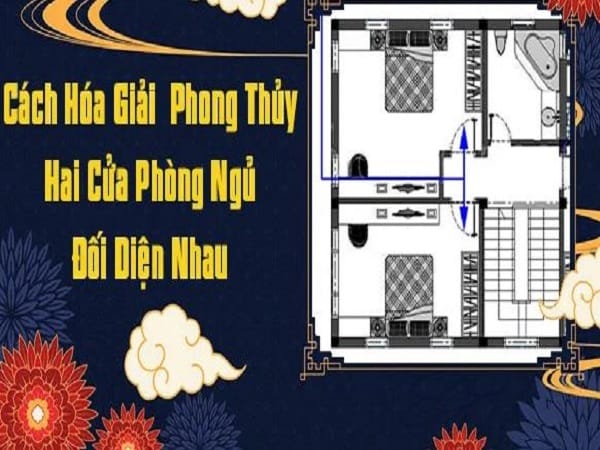 Cách hóa giải 2 cửa phòng ngủ đối diện nhau