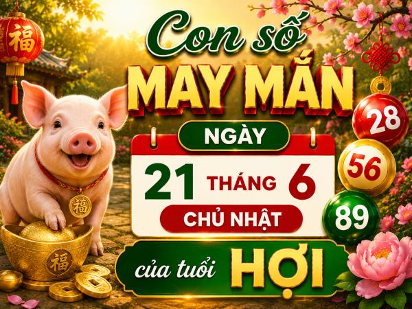 Con số may mắn ngày 21 tháng 6 chủ nhật của tuổi Hợi