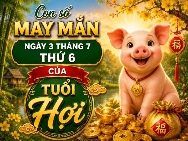 Con số may mắn ngày 3 tháng 7 thứ 6 của tuổi Hợi