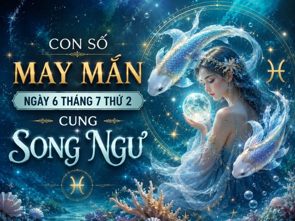 Con số may mắn ngày 6 tháng 7 thứ 2 cung Song Ngư